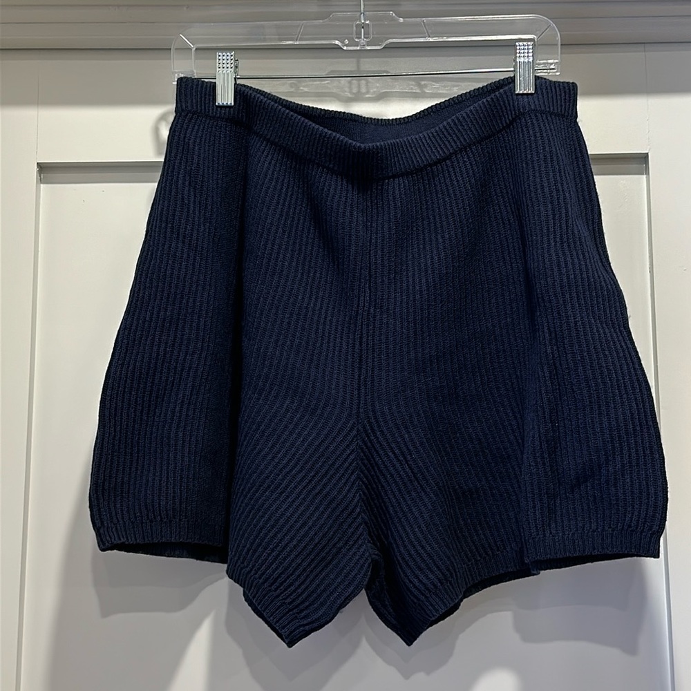 J. Crew Navy Ribbed Knit Women's Shorts